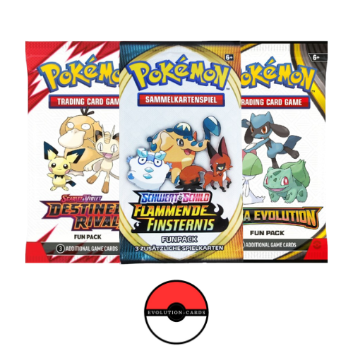 Pokmon Mystery Fun Pack Booster (DE & ENG) Evolution-Cards Pokmon Mystery Fun Pack Booster (DE & ENG) Evolution-Cards